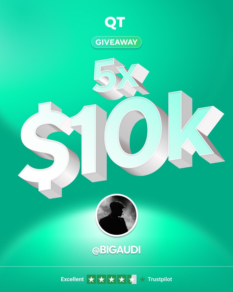 ~Audi (@bigaudi_) on Twitter photo 🚨 GIVEAWAY ALERT 🚨
5 x $10,000 Funded Challenges
Task:
- Follow: @QTFunded | @QTFutures |<a href="/QTFundedPartner/">QT | FUNDED - Partners</a> | <a href="/AlexQuantTekel/">Alex</a> |<a href="/JamesQuantTekel/">James</a>
- Also Follow: <a href="/bigaudi_/">audi</a> | <a href="/CableAnalyst/">Ola Daniel</a> | <a href="/TpwithPolarity/">P⭕️larity 유</a>
- Like + Repost
- Tag 3 traders in the comments
goodluck! 🚨 GIVEAWAY ALERT 🚨
5 x $10,000 Funded Challenges
Task:
- Follow: @QTFunded | @QTFutures |<a href="/QTFundedPartner/">QT | FUNDED - Partners</a> | <a href="/AlexQuantTekel/">Alex</a> |<a href="/JamesQuantTekel/">James</a>
- Also Follow: <a href="/bigaudi_/">audi</a> | <a href="/CableAnalyst/">Ola Daniel</a> | <a href="/TpwithPolarity/">P⭕️larity 유</a>
- Like + Repost
- Tag 3 traders in the comments
goodluck!