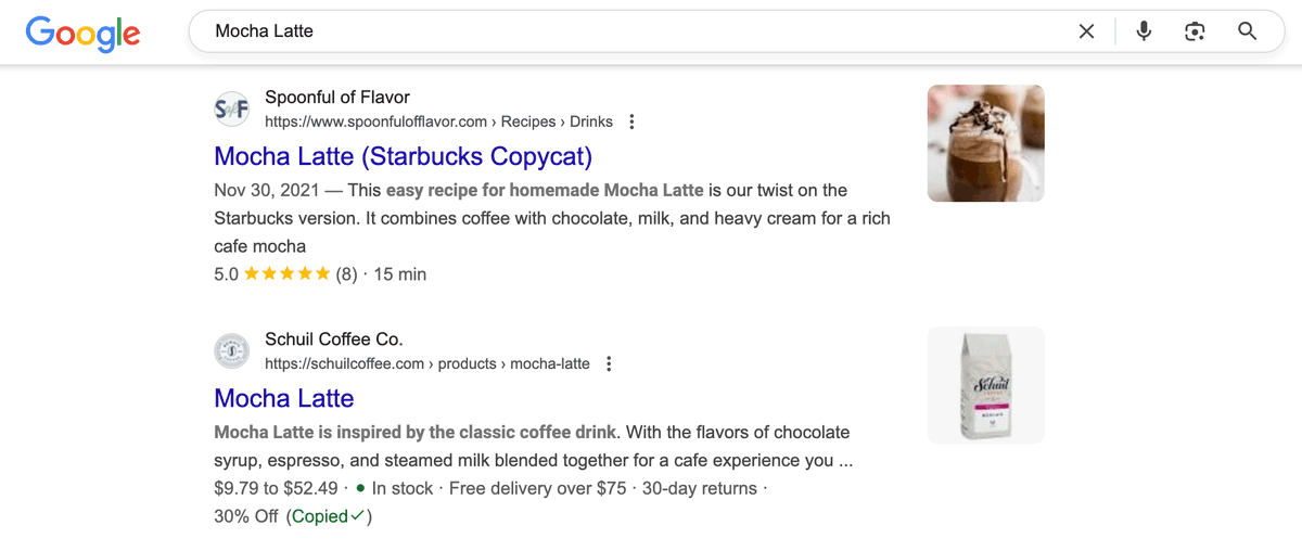 A more toned-down Google search result snippet clippable coupon interface seroundtable.com/google-clippab… via <a href="/shemiadhikarath/">Shameem Adhikarath</a>