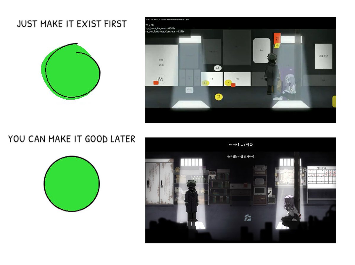 Just make it exist first, you can make it good later🌺