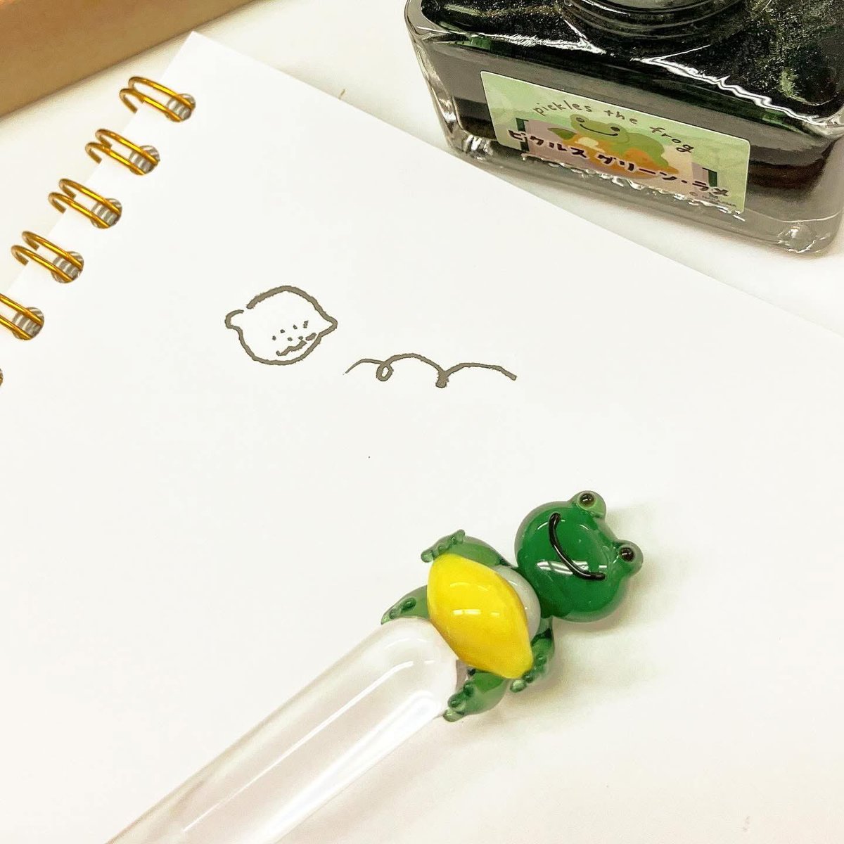 カエルのピクルス ガラスペン 期間限定POPUP 本屋さんのかえるの