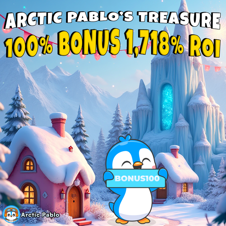 ❄️🐧 PABLO’S TREASURE CHEST JUST OPENED 🐧❄️

The hunt is over, dude — Arctic Pablo’s treasure is wide open and it’s overflowing with rewards for the APC army. At just $0.00088, drop code BONUS100 and your bags instantly double. That’s a chilling 1718% ROI waiting when we launch