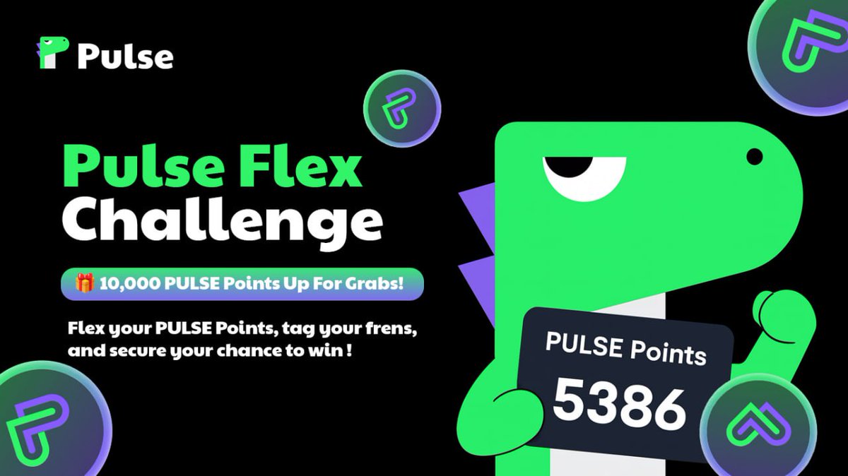 PulseSocialFi's tweet photo. π Pulse Flex Campaign β Show Your Points, Win More! π
πΉ 10 lucky winners will each win 1,000 PULSE Points!
π
August 19 β August 31, 23:59 UTC
π₯ Flex your points & tag your frens to enter!
π https://t.co/wtnEW48z26 https://t.co/aPQN8cdcU9