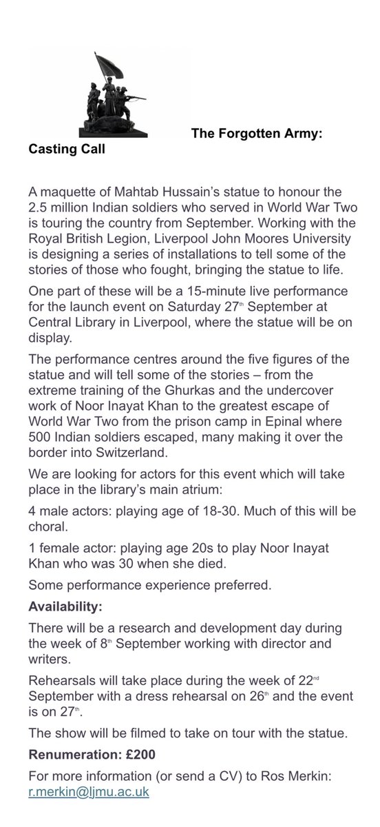 Liverpoollib's tweet photo. For any performer interested in a small dramatic role https://t.co/Zzt0NqCiUs