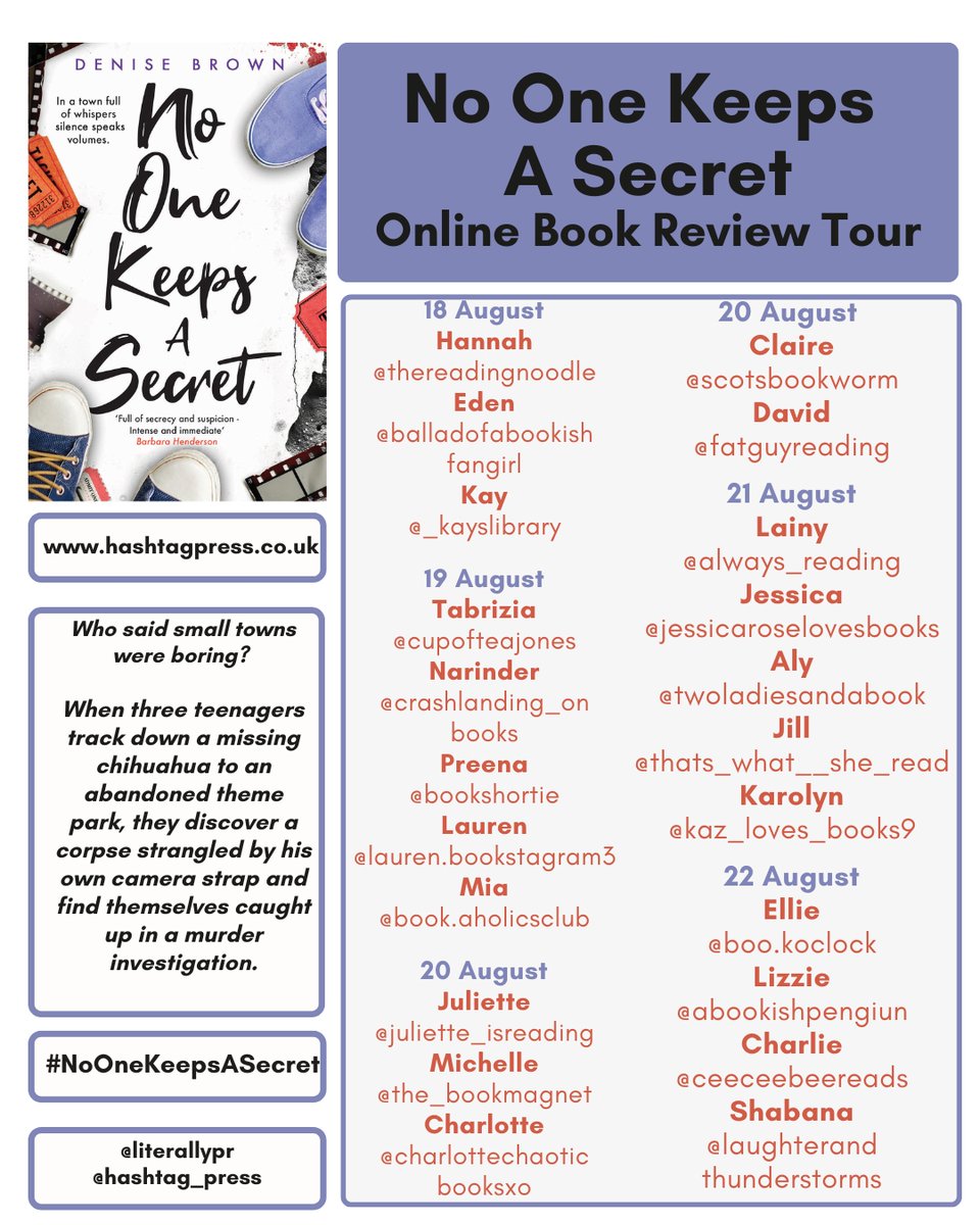 My review today on #NoOneKeepsASecret by Densie Brown

Many thanks to <a href="/hashtag_press/">Hashtag Press</a> <a href="/literallypr/">LitPR & Marketing For Authors</a> for the #blogtour 

Full review is live on my blog page:
laugherandthunderstorms.blogspot.com/?m=1

#bookblogger #bookreview