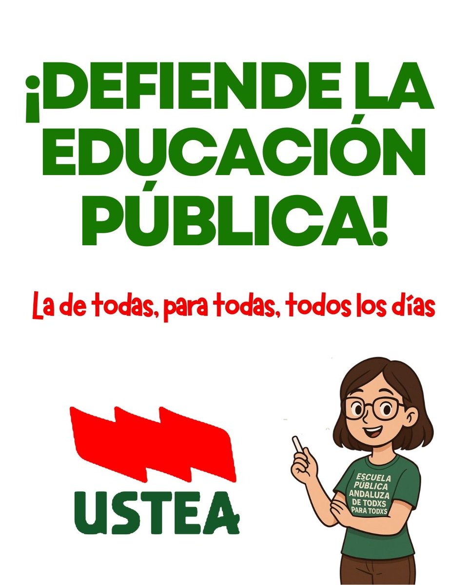 ¡ DEFIENDE LA EDUCACIÓN PÚBLICA!
La de todas, para todas, todos los días!