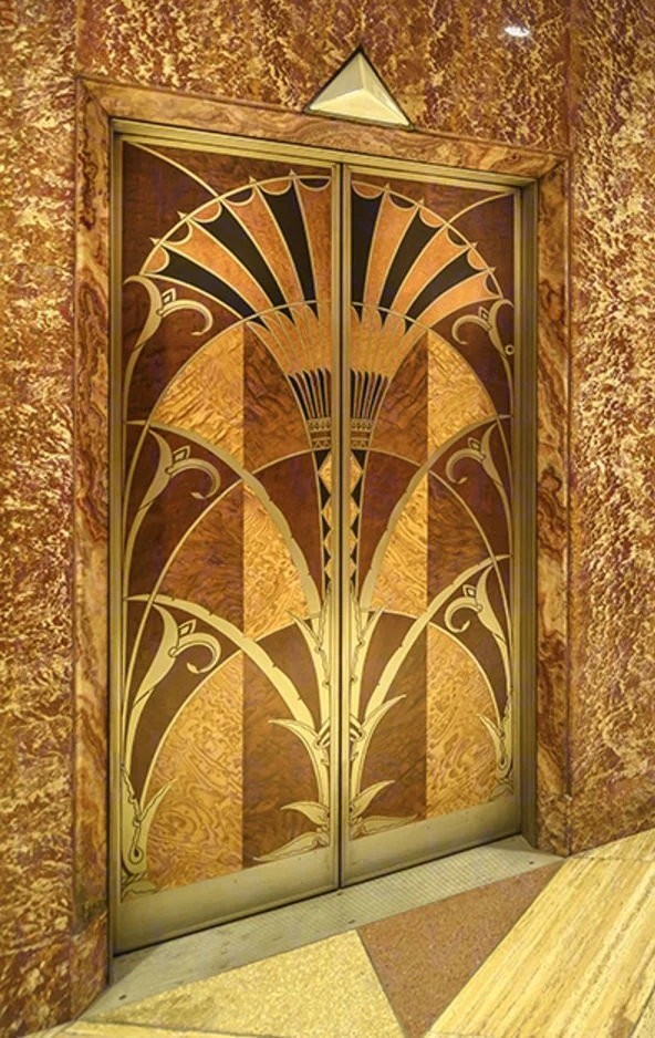 But have you seen the elevator doors in the Chrysler Building?