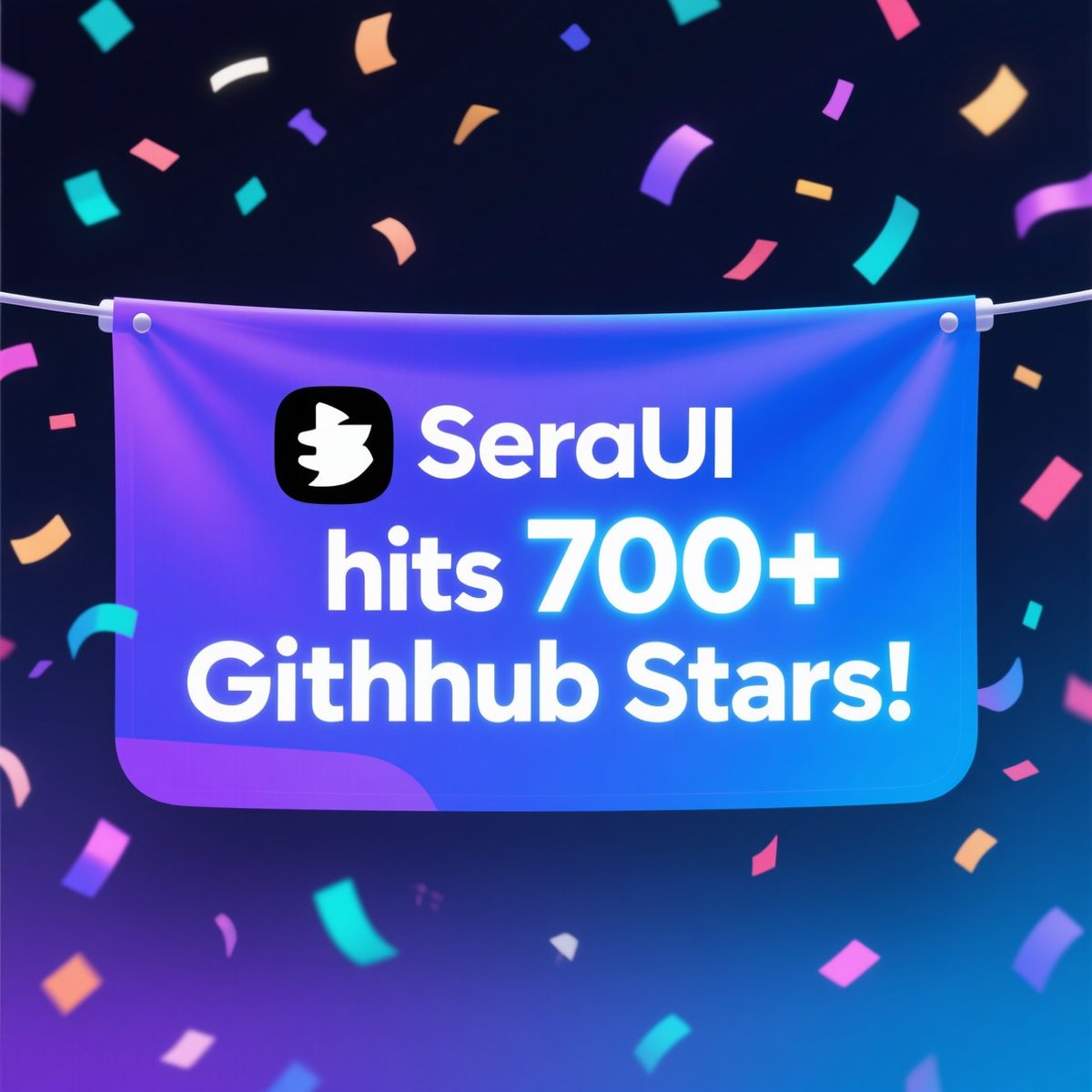 devshowcse's tweet image. 🎉 Exciting milestone! 🎉

SeraUI has just hit 700+ GitHub stars! 🚀

github.com/seraui/seraui

A huge thank you to our amazing community for the support and feedback—this is just the beginning! 💜
