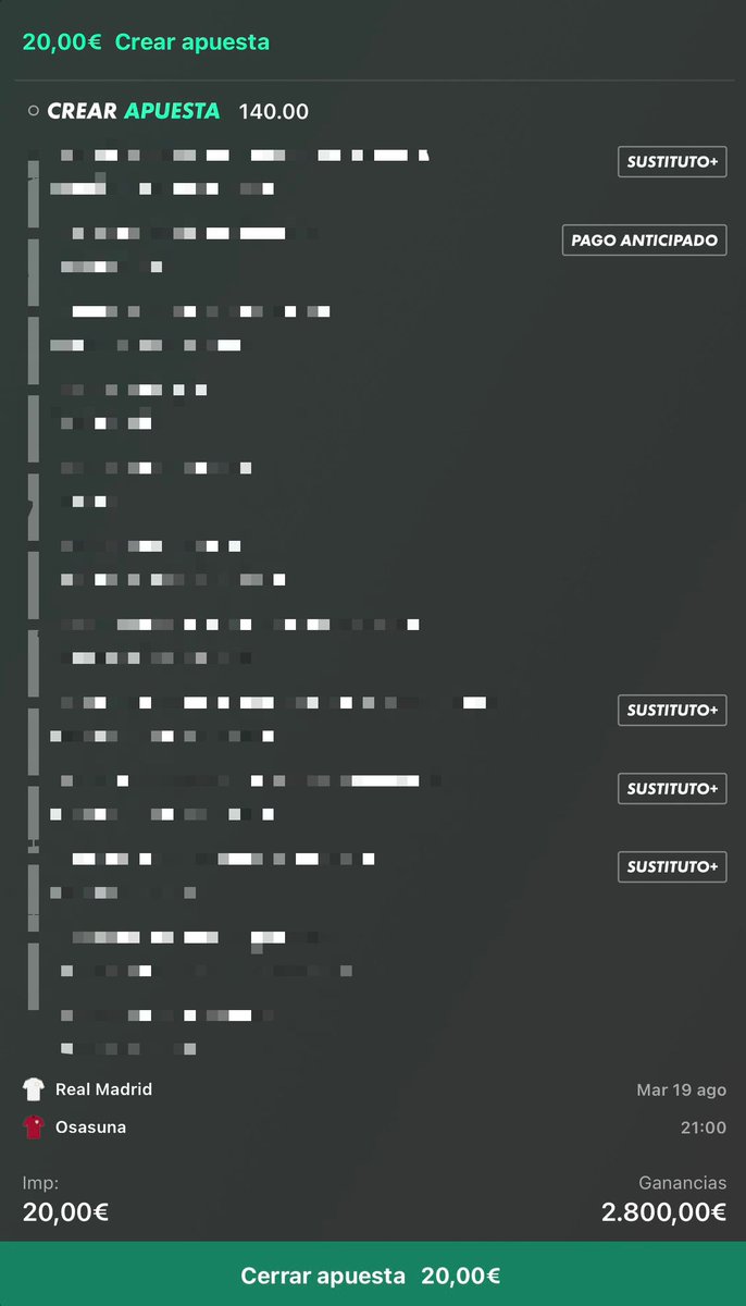 CUOTÓN <a href="/70/">70</a> Y @140 REAL MADRID🇪🇸

Después de ayer estar apunto de ver esas vacaciones merecidas por un remate en la 1ra mitad… hoy suena la flauta🔥

60❤️ y os suelto la <a href="/70/">70</a> ya!
75❤️ y os suelto la @140 ya!
👇🏻La dejo en el primer comentario