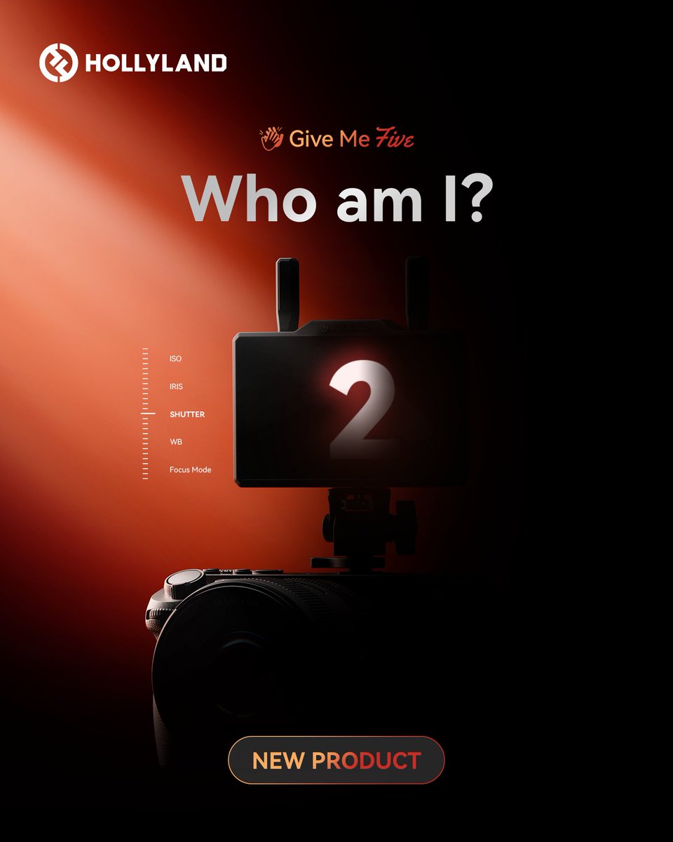 Hollyland_Tech's tweet photo. Get ready — just 2 days left until we reveal the next big thing in the Pyro family! Mark your calendar: August 21st at 9 AM EST⏳🔥  #Hollyland #GiveMeFive #PyroSeries #MoreThanAMonitor #HollylandTech #WirelessMonitor #FilmmakingTools #ContentCreatorKit #CameraCrew https://t.co/otZWrRv32u