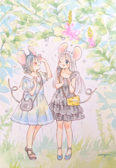 ちいさな国のアーケード #アナログイラスト