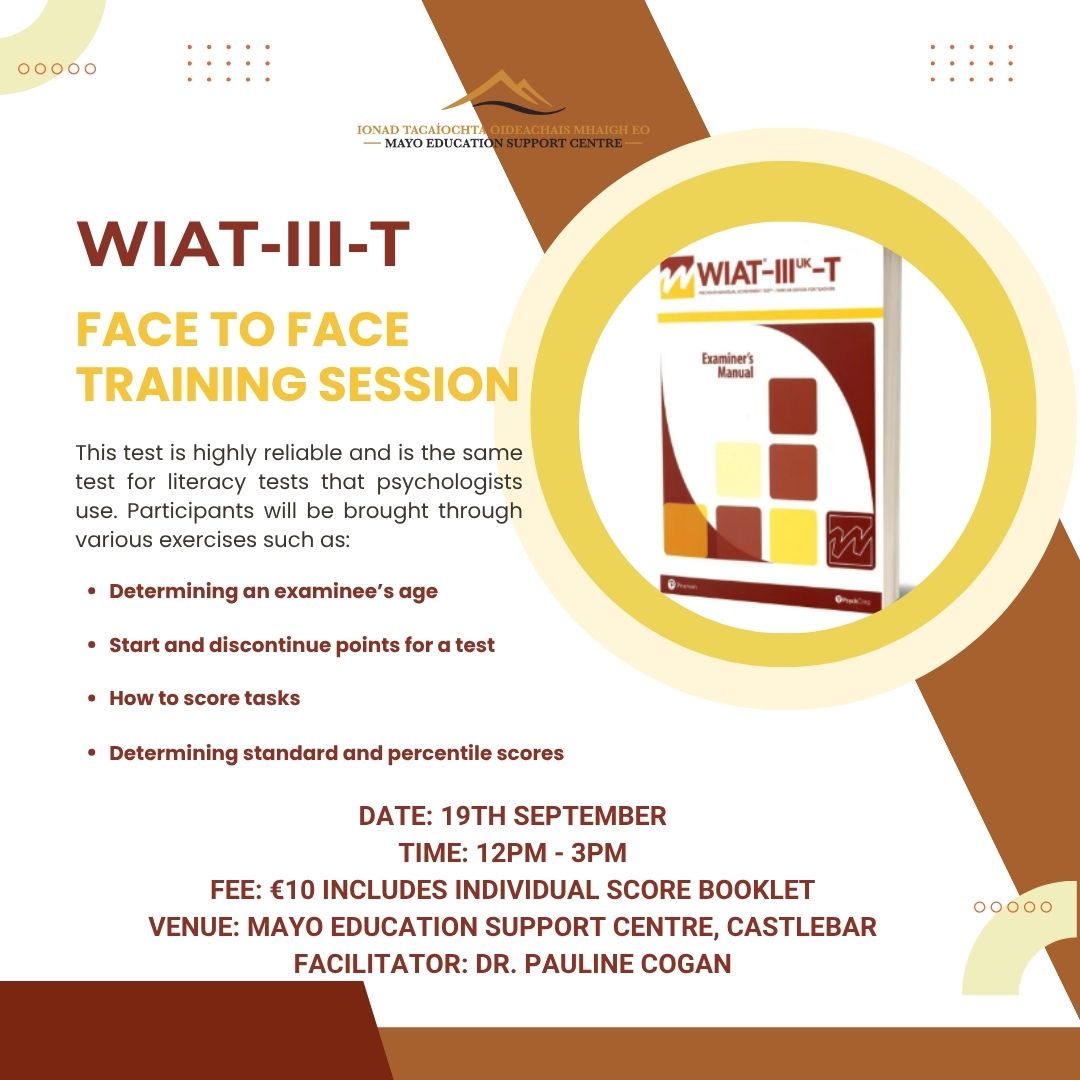 Face to Face Seminar in Mayo Education Support Centre, 19th September 12pm - 3pm. Click here to register to attend, €10 registration fee includes Score Booklet tinyurl.com/5n875uuk