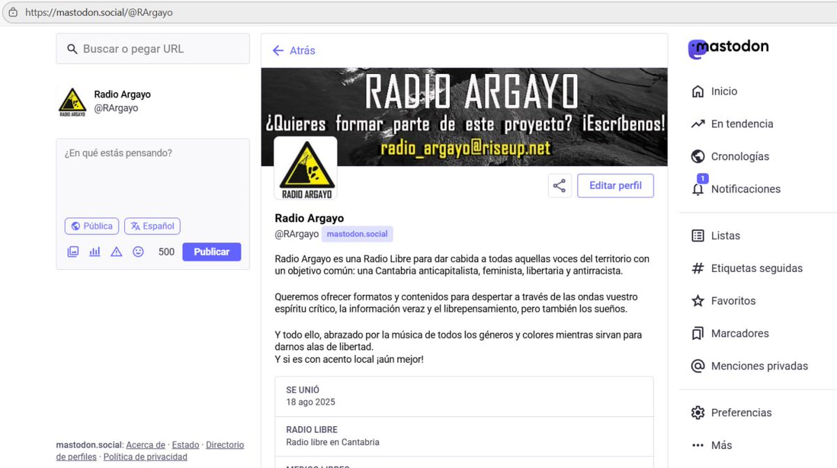 🔥 Como os avanzábamos hace un par de semanas, tratando de aportar nuestro granito de arena para construir un internet más humano, libre de monopolios, algoritmos invasivos y publicidad no deseada, nos mudamos a redes sociales alternativas.