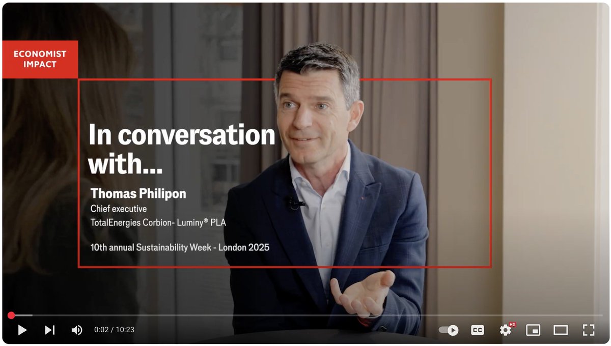 #PLA is taking stage as a sustainable solution in the #plastics sector. Interviewed by <a href="/TheEconomist/">The Economist</a>, Thomas Philipon highlights how the examples of Italy and China in managing plastic #waste can be taken up by the #GlobalPlasticsTreaty. Watch: lnkd.in/dwCMkcmW