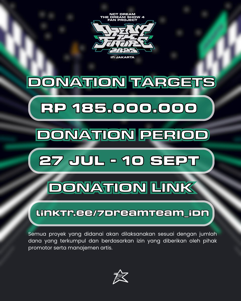 7DREAMTEAM_IDN's tweet image. Fan Project &amp;lt;THE DREAM SHOW 4 : DREAM THE FUTURE&amp;gt; in JAKARTA

Donation Goal &amp;amp; Budgeting Plans [UPDATED]
Memuat estimasi kebutuhan anggaran yang disesuaikan dengan dua skenario pelaksanaan.

#NCTDREAM
#THEDREAMSHOW4 #TDS4INJKT
#NCTDREAM_THEDREAMSHOW4_JAKARTA