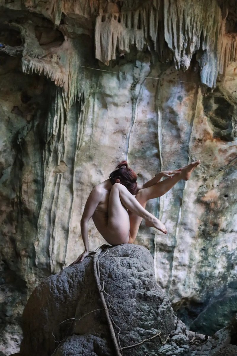 Just hanging out on my rock, showing off my best angles! Who knew nature could be my most stylish backdrop? Feeling cheeky and ready to rock the world! - Kristy Jessica, 📸 More than modeling~Click to enjoy! kristyjessica.com