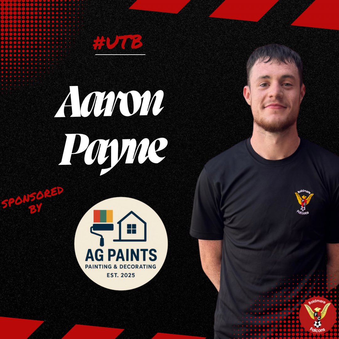𝐏𝐥𝐚𝐲𝐞𝐫 𝐒𝐩𝐨𝐧𝐬𝐨𝐫𝐬𝐡𝐢𝐩..

We are very happy to announce AG Paints as the sponsor for Aaron Payne for the 2025/26 season.

For all your painting needs please get in contact. 

#UTB ❤️🖤