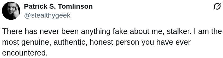 Even for pathological lying Rick this is pure madness:
