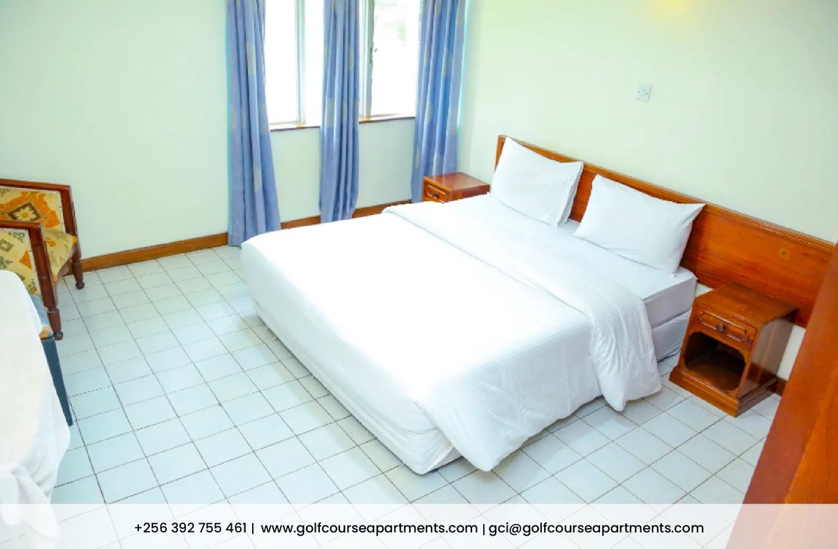 GolfCourseApart's tweet image. Step into a world of comfort and sophistication at golf course apartments, where our spacious rooms are the perfect retreat after a long day.🤗

Call: +256392755461 | Email : gci@golfcourseapartments .com to book or sight visit

#Golfcourse #Homes #Apartments #Airbnb #Kampala