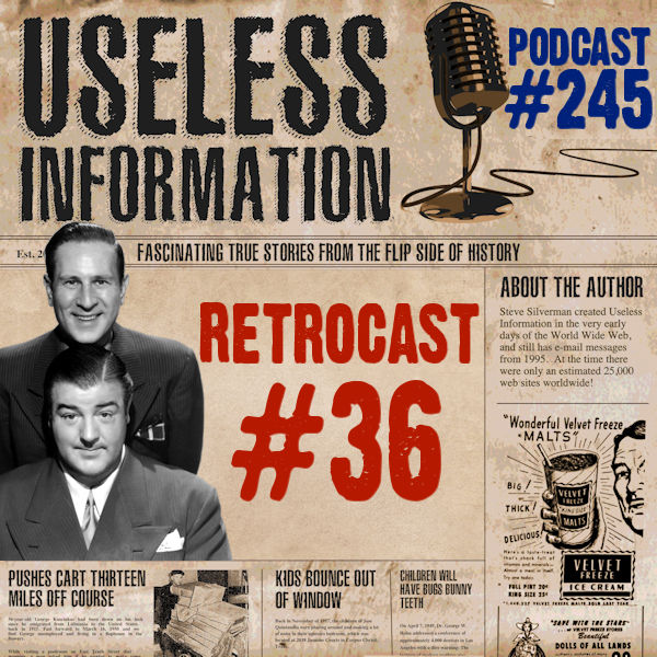 UselessInfoCast's tweet photo. Abbott &amp; Costello perform in a boy’s backyard for 70 cents, parents sue a dairy because their son grew too tall, a man sleeps only 2 hrs/day for 33 yrs, &amp; more!
Listen here: https://t.co/ct3ubRqgVO
#historypodcasts #podcast #strangestories #weirdnews ##abbottandcostello https://t.co/YMXEj5vIZB