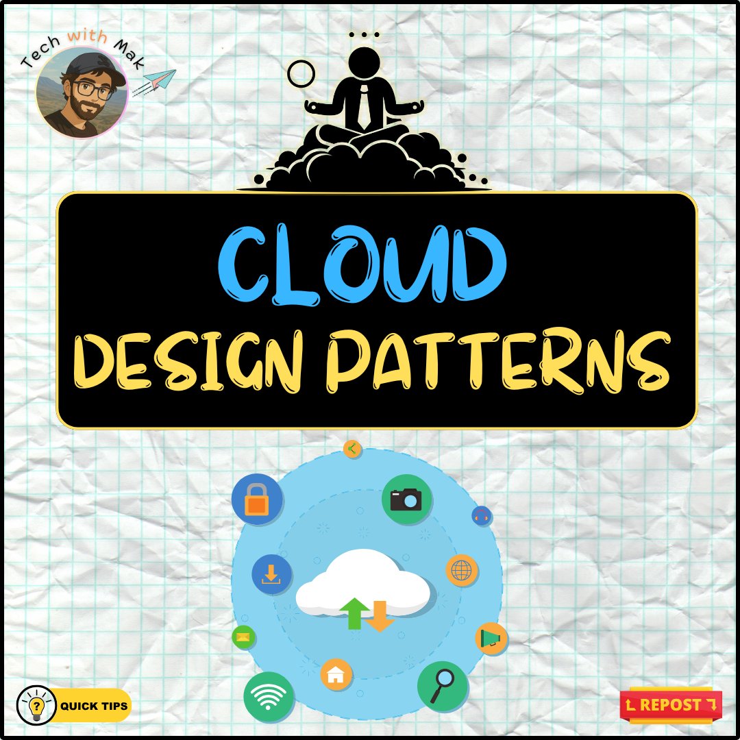 22 Cloud Design Patterns - You Should Know!!! 👇

📌 𝐀𝐯𝐚𝐢𝐥𝐚𝐛𝐢𝐥𝐢𝐭𝐲 𝐏𝐚𝐭𝐭𝐞𝐫𝐧𝐬
[1.] Circuit Breaker
Stops a service from repeatedly trying a failing operation.

[2.] Retry
Enables an application to handle transient failures when it tries to connect to a service or