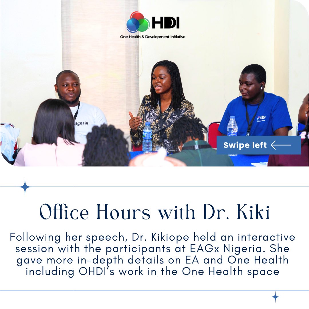 onehealthdev's tweet photo. 🌍 OHDI at #EAGxNigeria2025
From One Health & Effective Altruism insights by Dr. Kiki, to fish welfare in aquaculture by Dr. Sherifat (AFIWEL Fellow), our team showcased RORE, youth voices & AI for health.
Together, we’re driving impact in One Health!
#OHDI #RORE #AFIWEL
Thread👇🏾 https://t.co/0z5H6rH18E