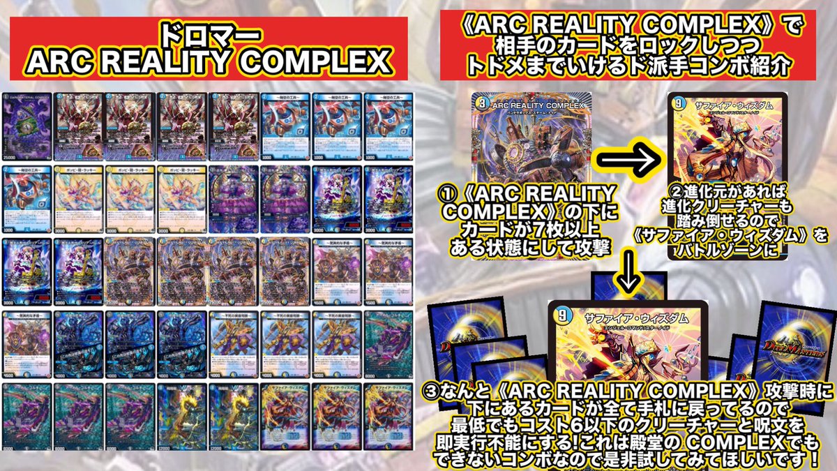 先日発表された新カード《ARC REALITY COMPLEX》を 採用した「ドロマー