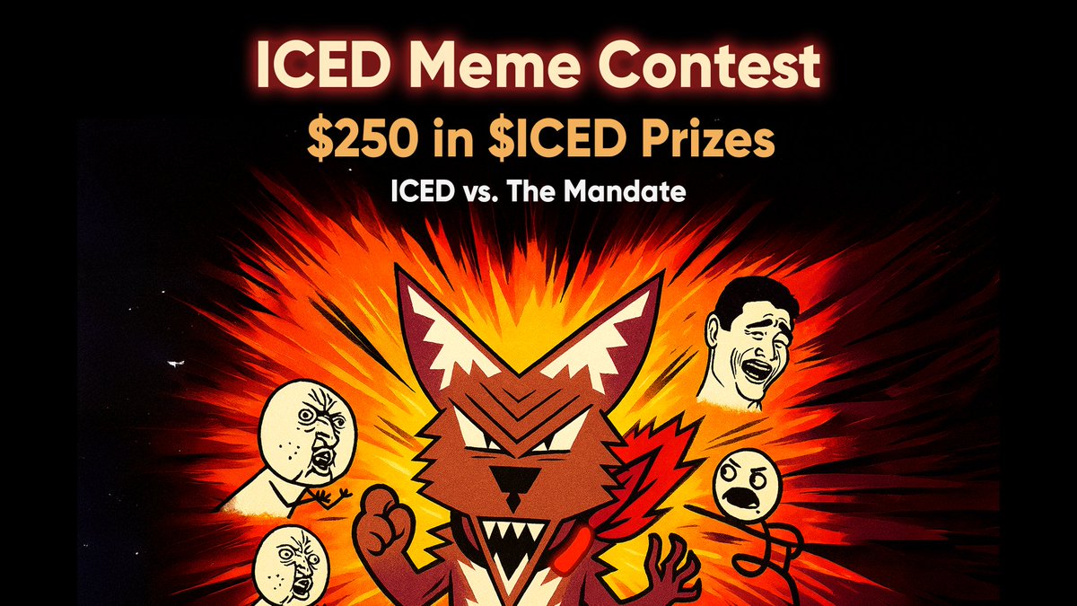 ICED (@icedcoin) on Twitter photo ICED Meme Contest is LIVE:
โข Quote/reply memes to <a href="/DHSgov/">Homeland Security</a>, <a href="/ICEgov/">U.S. Immigration and Customs Enforcement</a>, <a href="/RapidResponse47/">Rapid Response 47</a>
โข Post link on Discord/X + tag <a href="/ICEDCoin/">ICED</a> + #ICEDMemeWarfare
โณ 10 days | ๐ฐ $250 prizes (1st $100, 2nd $60, 3rd $40, 4th $30, 5th $20)
Theme: ICED vs The Mandate
Trackers join now! ICED Meme Contest is LIVE:
โข Quote/reply memes to <a href="/DHSgov/">Homeland Security</a>, <a href="/ICEgov/">U.S. Immigration and Customs Enforcement</a>, <a href="/RapidResponse47/">Rapid Response 47</a>
โข Post link on Discord/X + tag <a href="/ICEDCoin/">ICED</a> + #ICEDMemeWarfare
โณ 10 days | ๐ฐ $250 prizes (1st $100, 2nd $60, 3rd $40, 4th $30, 5th $20)
Theme: ICED vs The Mandate
Trackers join now!