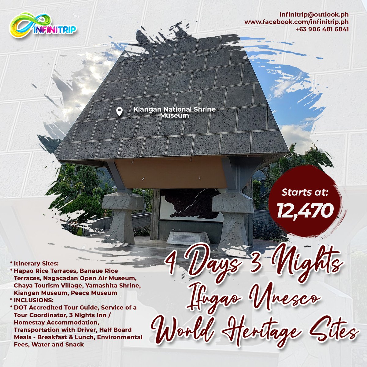 infinitripPH's tweet photo. CORDILLERA ADVENTURES AWAIT! ⛰️✨
🌄 2D1N Maligcong Mt. Province Tour
🏞️ 3D2N Baguio &amp; Sagada Tour
🏯 4D3N Ifugao UNESCO Heritage Tour
🐑 Baguio Fun Farm Day Tour
📧 infinitrip@outlook.ph
📱 +63 906 481 6841
#Cordillera #Sagada #Ifugao #Baguio #Infinitrip #TravelPhilippines https://t.co/S1Ido0xlk9
