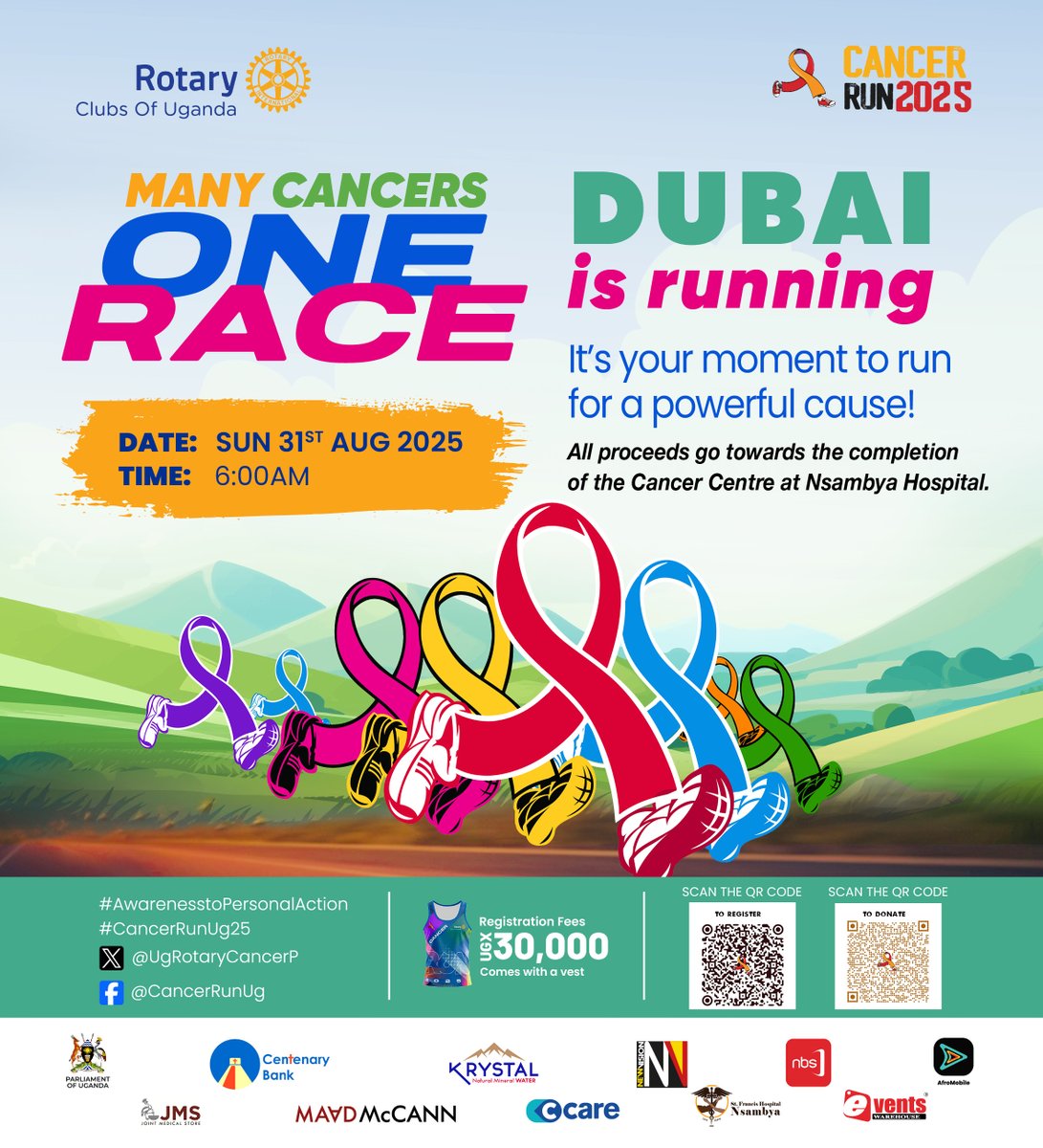 MaadMcCann's tweet photo. ุดูุฑุงู ุฏุจู
Thank you Dubai. Every step you take helps bring the Cancer Centre at Nsambya Hospital closer to completion. Letโs run together for hope, healing and a future free from cancer. ๐โจ
#CancerRun2025 #GetMAAD #MAADFACTOR https://t.co/QQdSpkfT22