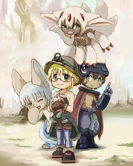 #メイドインアビス リコさん隊 ファプタ追加(これにて一応完成そす) #ファンアート