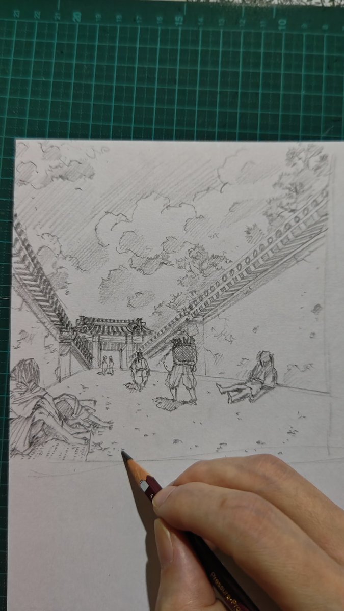 定規使うのが面倒臭いので
適当にフリーハンドで下描き…
(⁠・⁠∀⁠・⁠)

生来の横着者なの
(ΦωΦ)