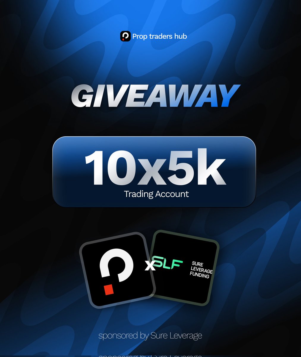 Prop traders hub (@proptradershub) on Twitter photo 10k x 5 giveaway with <a href="/SureLeverage/">Sure Leverage</a>
Steps
- follow <a href="/proptradershub/">Prop traders hub</a> and <a href="/SureLeverage/">Sure Leverage</a>
-Like , retweet, and tag 3 friends
- vote on the PTH website 10k x 5 giveaway with <a href="/SureLeverage/">Sure Leverage</a>
Steps
- follow <a href="/proptradershub/">Prop traders hub</a> and <a href="/SureLeverage/">Sure Leverage</a>
-Like , retweet, and tag 3 friends
- vote on the PTH website