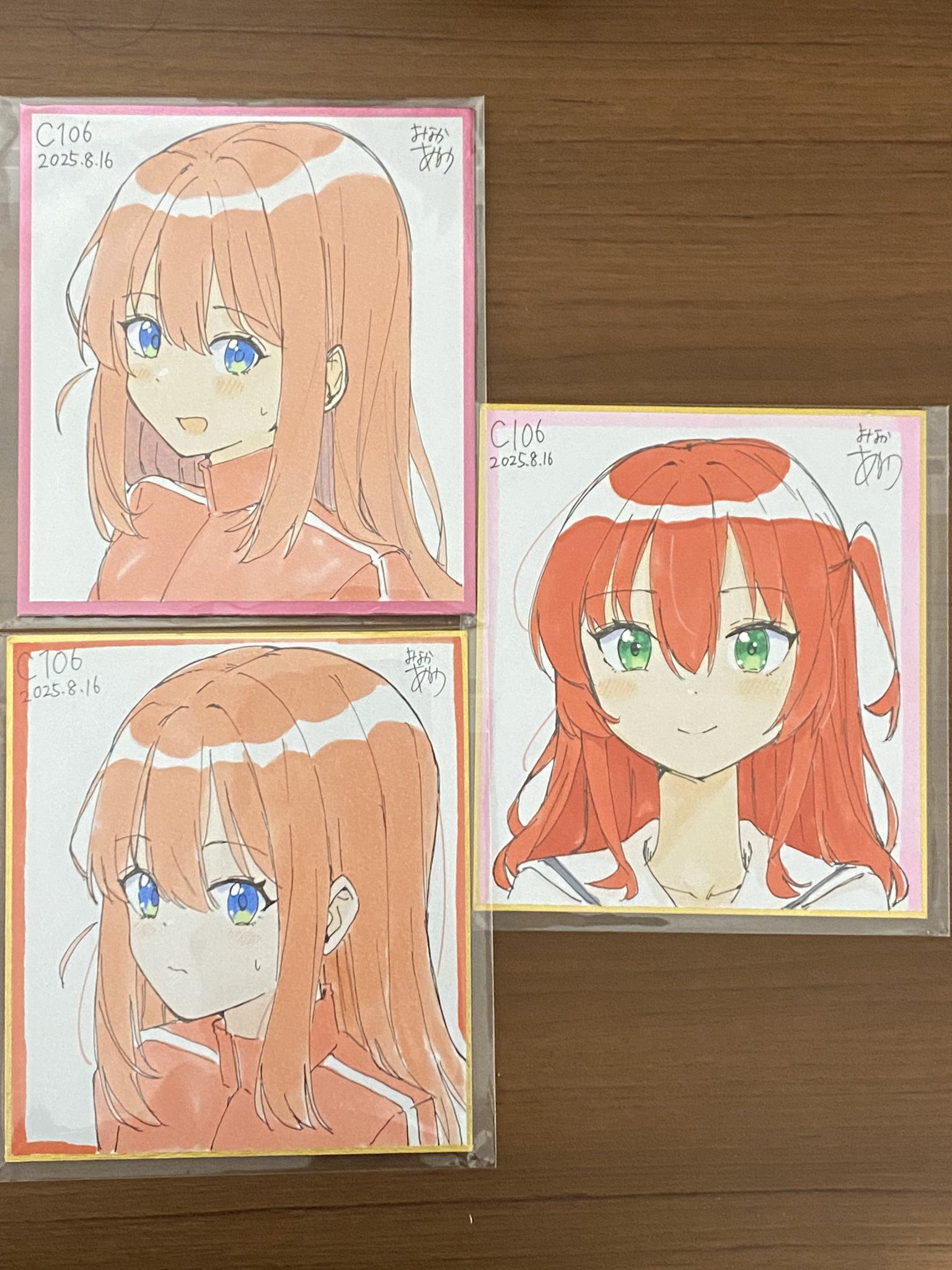 夏コミ ぱんやかわ C104 ブルアカ ポニテホシノ 直筆イラスト ミニ色紙 夏コミ ぱんやかわ C104 ブルアカ ポニテホシノ 直筆イラスト