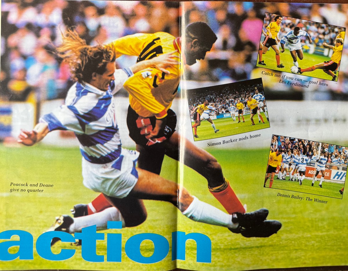 #OTD in 1992 <a href="/QPR/">QPR FC</a> 3-2 <a href="/SheffieldUnited/">Sheffield United</a> <a href="/SimonBarker19/">Simon Barker</a> Les Ferdinand and Dennis Bailey on target for #QPR  in front of 10,932 at Loftus Rd.