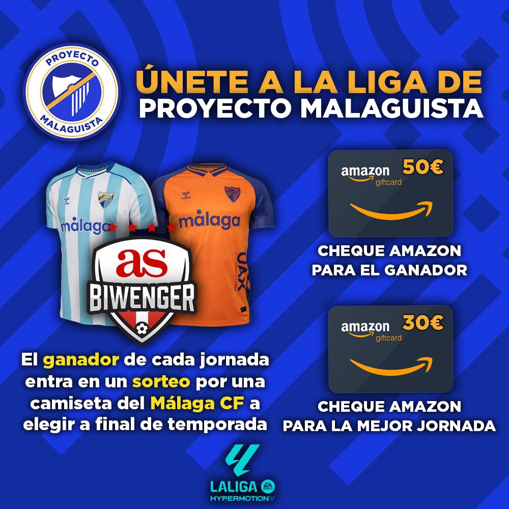ProyectoMCF's tweet photo. Tenemos ganador de la 1ª jornada de nuestro @biwenger de Segunda División.

‘Mangel Team’ y sus 86 puntos se meten en el sorteo de una equipación del Málaga.

En nuestro perfil puedes encontrar el enlace para unirte y pelear en las siguientes jornadas. https://t.co/9zq9smhDgX