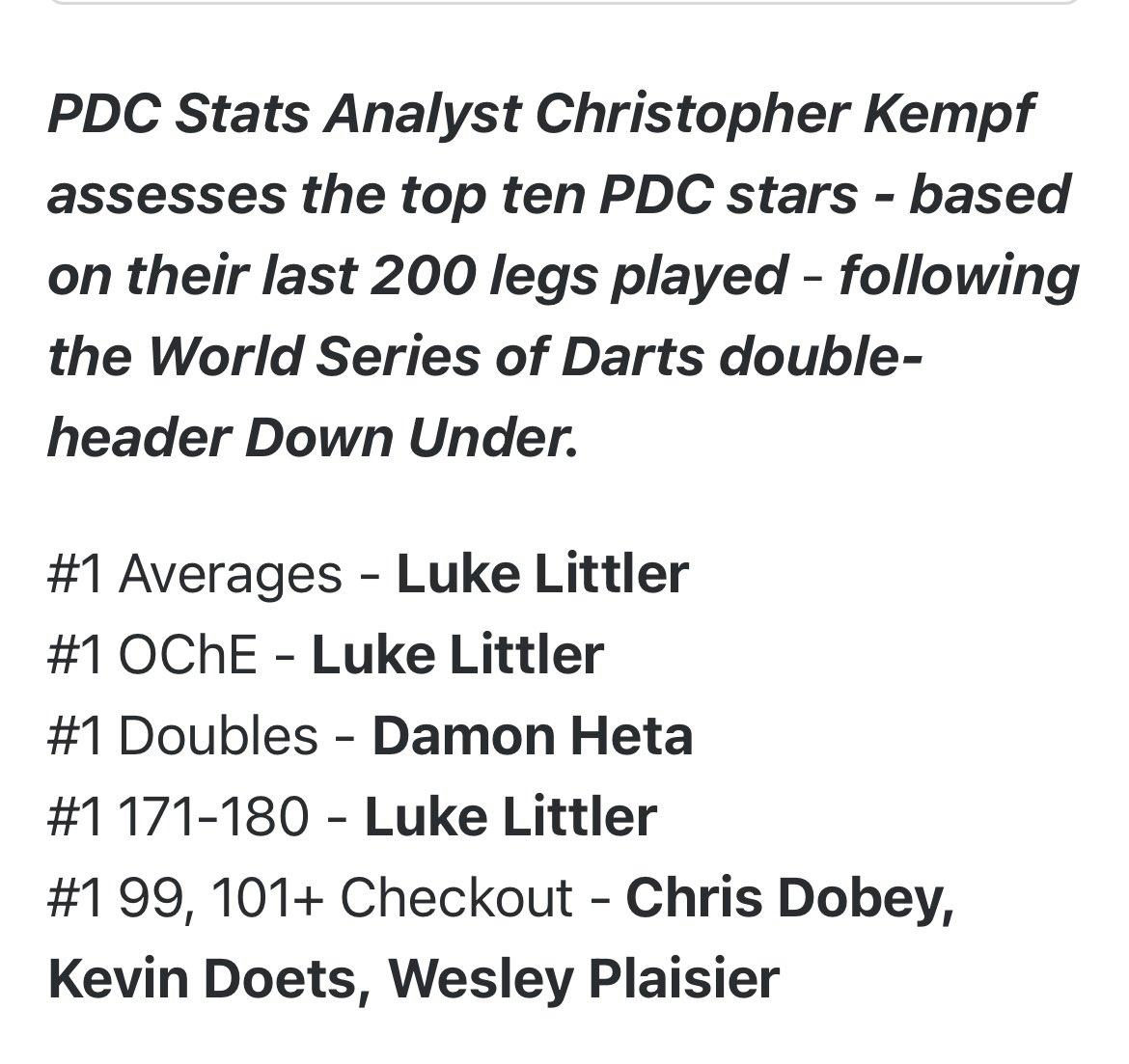 AjaLbj's tweet photo. #darts 🎯

103.2 Averages 🤯🤯 https://t.co/V5R5SW7m7e
