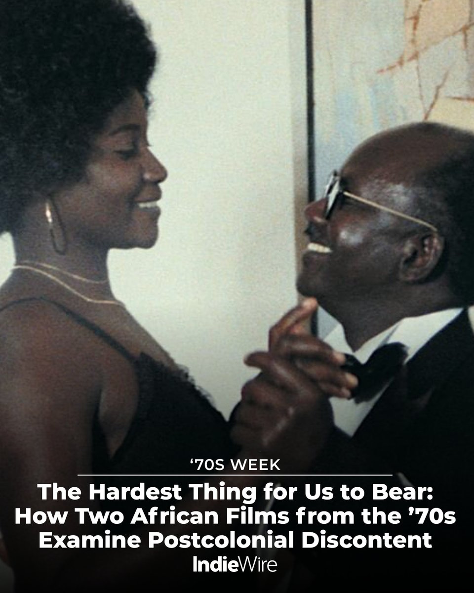 IndieWire's tweet photo. #70sWeek: Ousmane Sembène’s "Xala" and Souleymane Cissé’s "Baara" revel in caustic humor and the comeuppance of corrupt leaders to explore the class struggles of post-independent African nations: https://t.co/V1vGXtogkC https://t.co/6RrzT6848i
