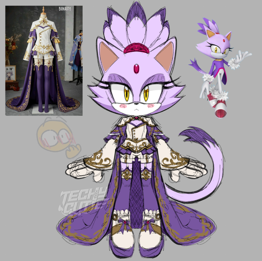 Saw this outfit on Pinterest and I just had to put Blaze in it. (Maybe I'll make an actual illustration with this or something similar sometime) #rkgk