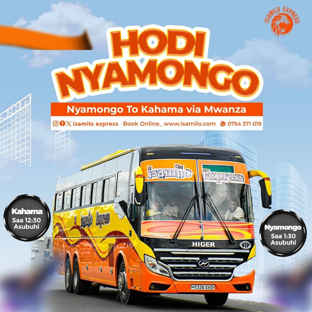 ISAMILO_EXPRESS's tweet photo. HODI NYAMONGO! ✨

safari  zetu Mpya  Nyamongo → Kahama kupitia Mwanza 🚌

⏰ Kutoka Nyamongo: Saa 1:30 Asubuhi

⏰ kutoka  Kahama: Saa 12:30 Asubuhi https://t.co/ZDWHLQYVKz