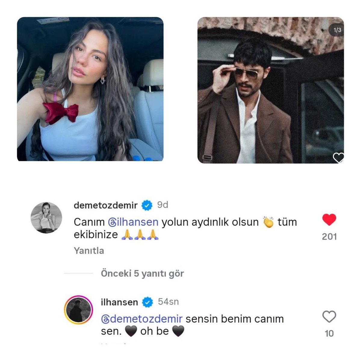 mtbr_series's tweet image. 🚨| Demet Özdemir demonstrou apoio ao seu colega İlhan Şen, por ocasião da estreia de sua nova série #Halef:
“Meu querido İlhan, que o seu caminho seja iluminado! Desejo o mesmo para toda a equipe.”
“Você é meu querido. Oh be.”