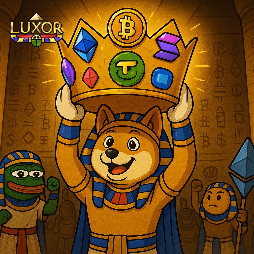The crown of crypto glory shines bright with every gem of the blockchain.
$LUXOR stands among kings, uniting all in the kingdom of DeFi.