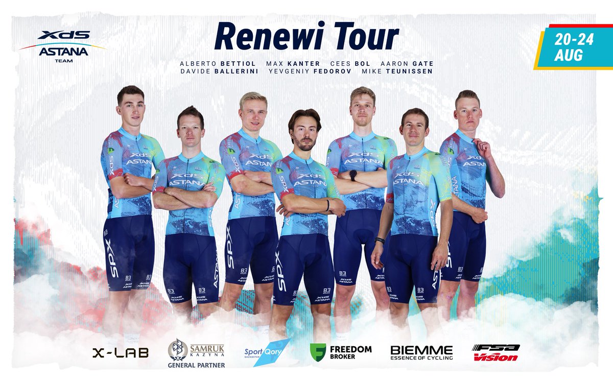 XDS Astana Team (@xdsastanateam) on Twitter photo ๐ง๐ช ROSTER: <a href="/RenewiTour/">Renewi Tour</a>
<a href="/ballero_94/">Davide Ballerini</a>
<a href="/ceesbol1995/">Cees Bol</a>
<a href="/AlbertoBettiol/">Alberto Bettiol</a>
<a href="/aarongate/">Aaron Gate</a>
<a href="/MaxKanter97/">Max Kanter</a>
Yevgeniy Fedorov
<a href="/MikeTeunissen/">Mike Teunissen</a>
#RenewiTour #XDSAstanaTeam ๐ง๐ช ROSTER: <a href="/RenewiTour/">Renewi Tour</a>
<a href="/ballero_94/">Davide Ballerini</a>
<a href="/ceesbol1995/">Cees Bol</a>
<a href="/AlbertoBettiol/">Alberto Bettiol</a>
<a href="/aarongate/">Aaron Gate</a>
<a href="/MaxKanter97/">Max Kanter</a>
Yevgeniy Fedorov
<a href="/MikeTeunissen/">Mike Teunissen</a>
#RenewiTour #XDSAstanaTeam