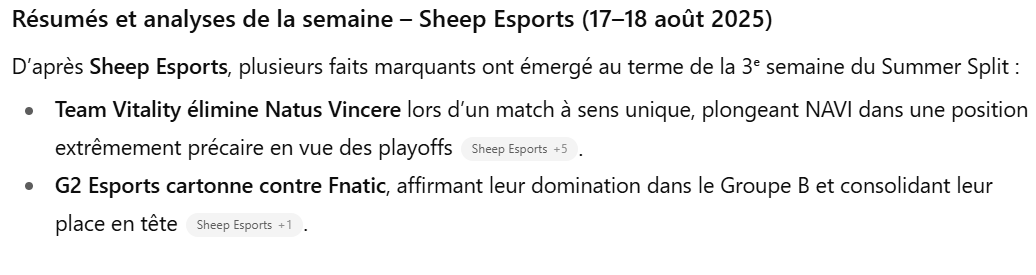 RaaphTv's tweet photo. @LEC_Wooloo Cité aussi dans pas mal de sources si on demande à ChatGPT https://t.co/kuOsgDnEiN