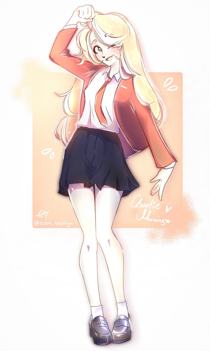 American School AU Charlie 
#HazbinHotel #HazbinHotelFanart #HazbinHotelCharlie #CharlieMorningstar