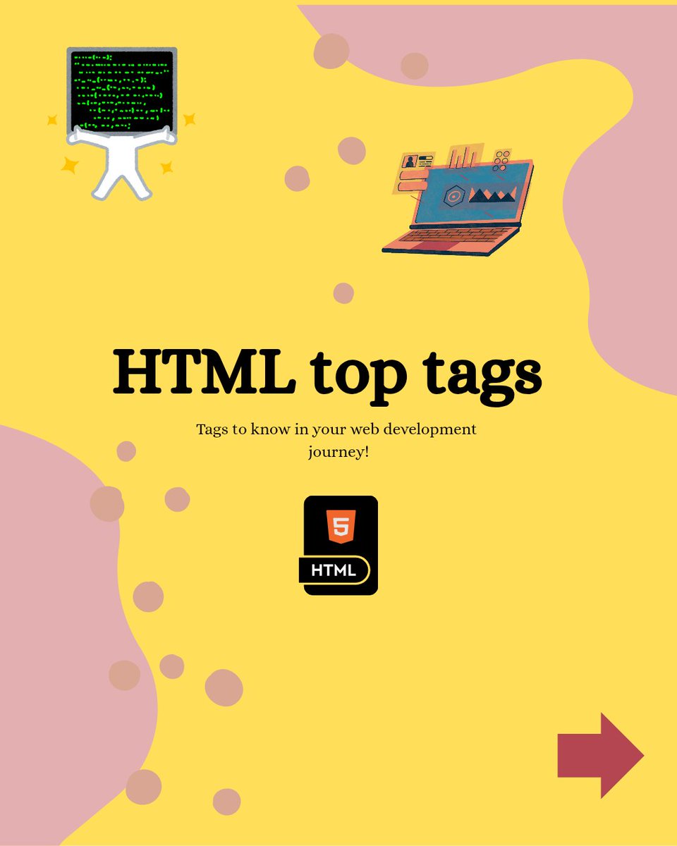 Maheen463546's tweet image. Html tags!
Follow for more!
#webdesign #webdevelopmentroadmap #webdevelopment #website #websitedevelopment #pakistancodingcommunity #pakistan🇵🇰 #pakistandevelopers #html #htmlroadmap #css #javascript #pakistaincoders #pakistancodingcommunity