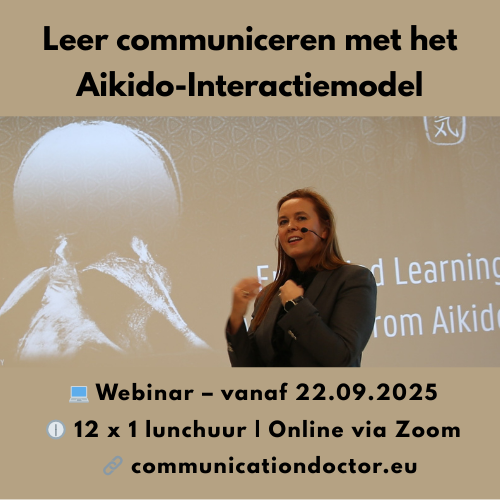 🟠 Moedig én zacht communiceren. Ontdek het Aikido-Interactiemodel – gedragen door onderzoek en praktijk.

📅 12 x 1 uur, 12:30-13:30, online vanaf 22.09.2025
🔗 Schrijf je nu in: communicationdoctor.eu/index.php?rout…

#aikidocommunicatie #coregulatie #zelfregulatie #webinar