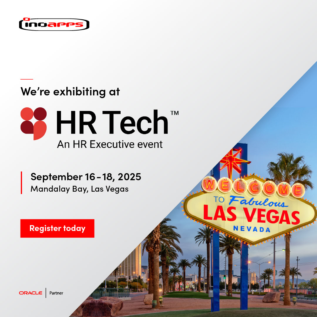 We’re heading to Las Vegas for the HR Tech Expo, Sept 16–18! 🚀 Join Inoapps to explore how Oracle Cloud is transforming HR. Let’s talk innovation, AI, and employee experience. See you there! 👉 ow.ly/gBEW50WHrgC