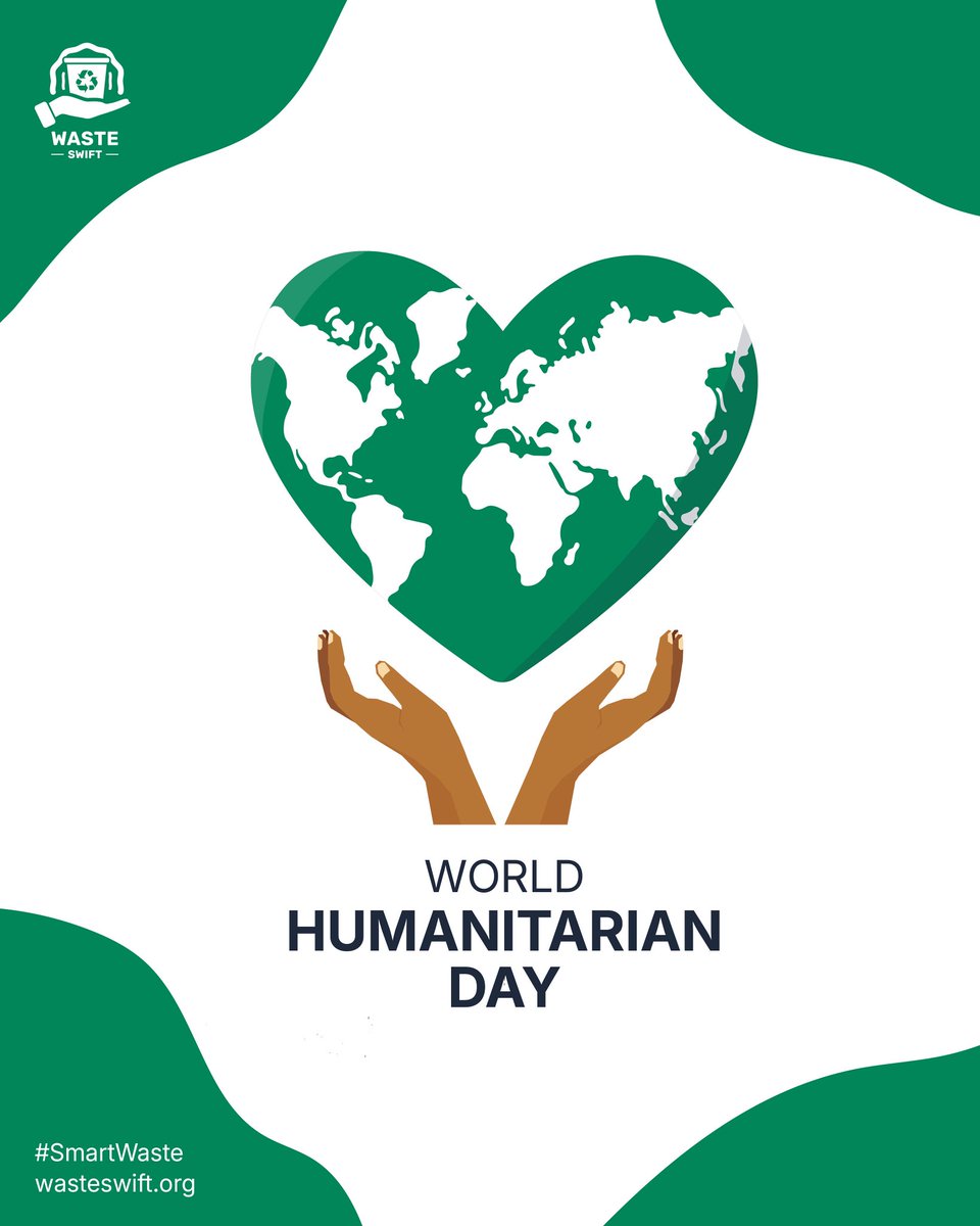 WasteSwift's tweet image. #WorldHumanitarianDay reminds us: protecting people also means protecting our planet.

At Waste Swift, we’re building cleaner, safer, healthier communities through smarter waste management.

#SmartWaste #WasteSwift