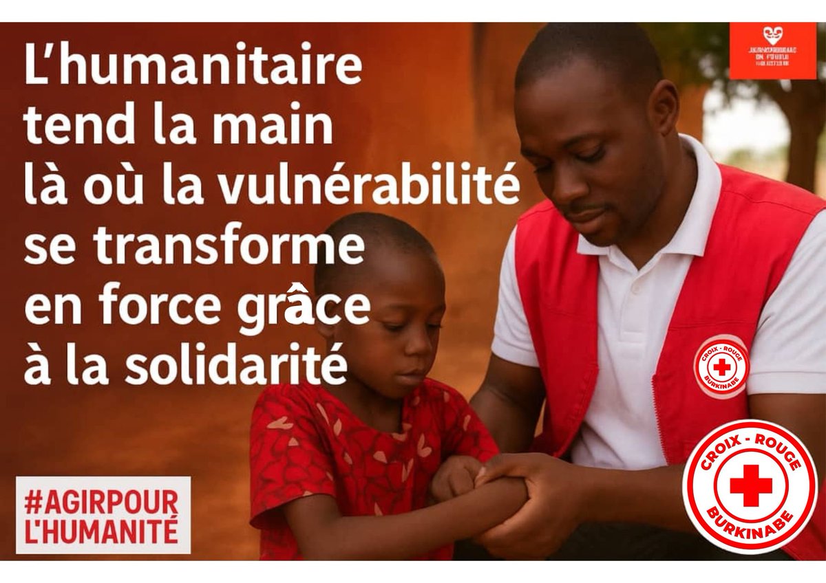 Humanité, solidarité, espoir ❤️
Chaque action compte pour transformer la vulnérabilité en force.
#AgirPourLHumanité #JMAH2025 CroixRougeBurkinabè