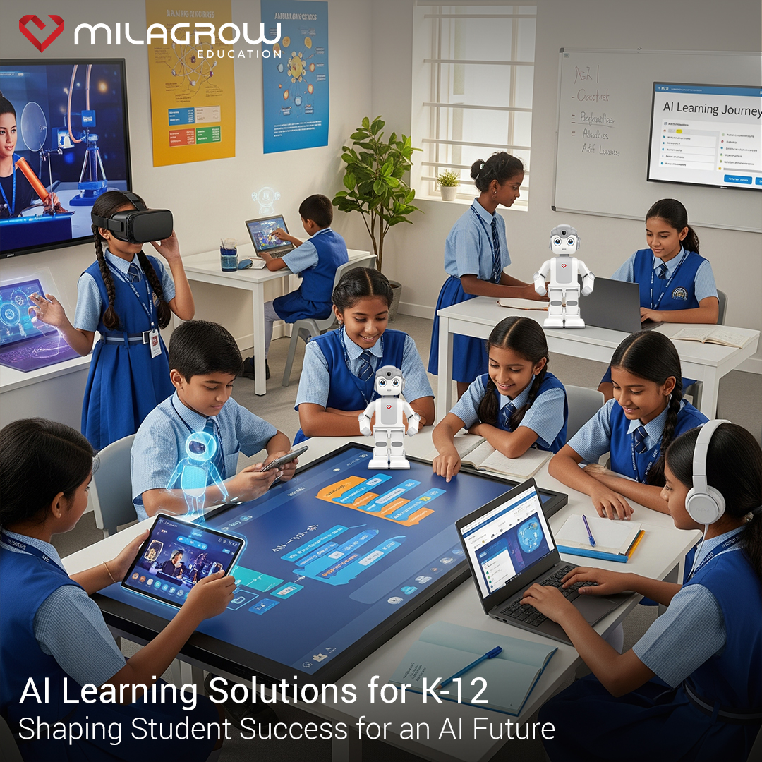 Shaping young minds for an AI future 🤖✨Learn coding, robotics &amp; problem‑solving skills to succeed in tomorrow’s world.
Learn More: zurl.co/qN9Od 

#AIReady #FutureSkills #Innovation #K12Learning #EdTech #Robotics #Milagrow #MilagrowEducation #AIEducation #Coding